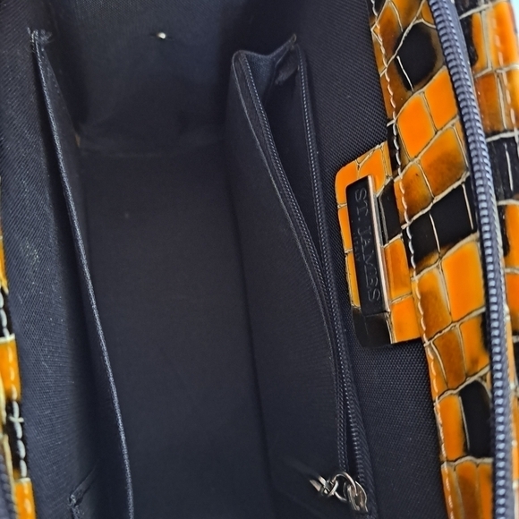 St-James Italy leopard color snake print  handbag shoulder bag purse - Picture 9 of 16